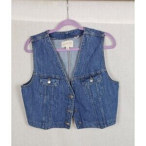Universal Thread Country Jean Vest L Cowgirl Rodeo Western Retro Festival Casual